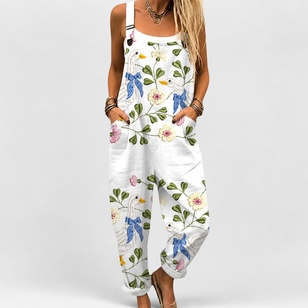 WOMEN'S MEDITERRANEAN GARDEN DUNGAREES