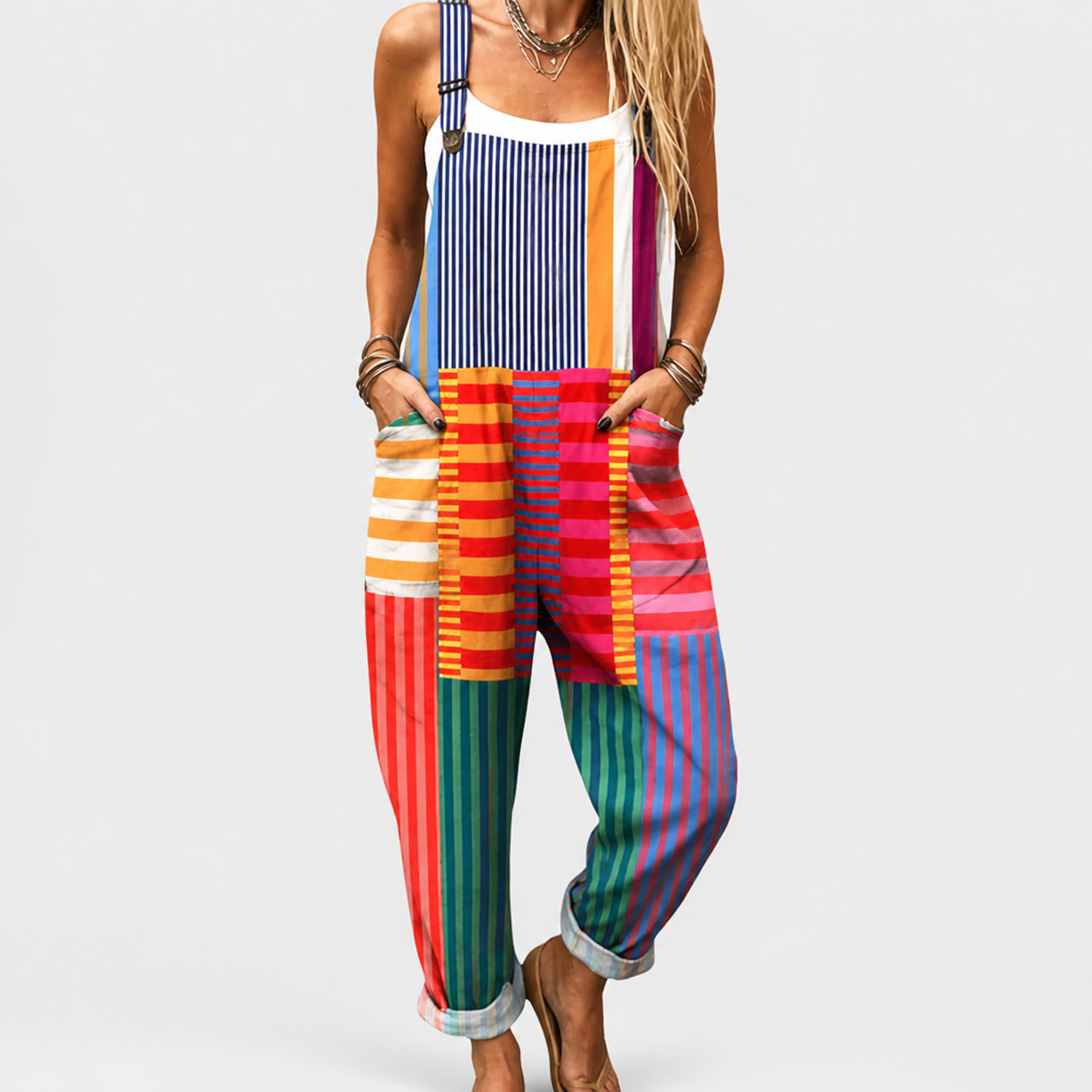 RAINBOW DUNGAREES FOR WOMEN