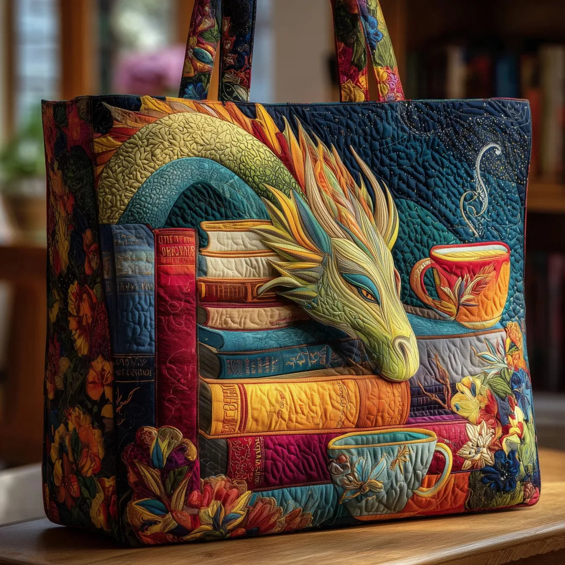 Handcrafted Bag - Dragon Book Reader and Mugs