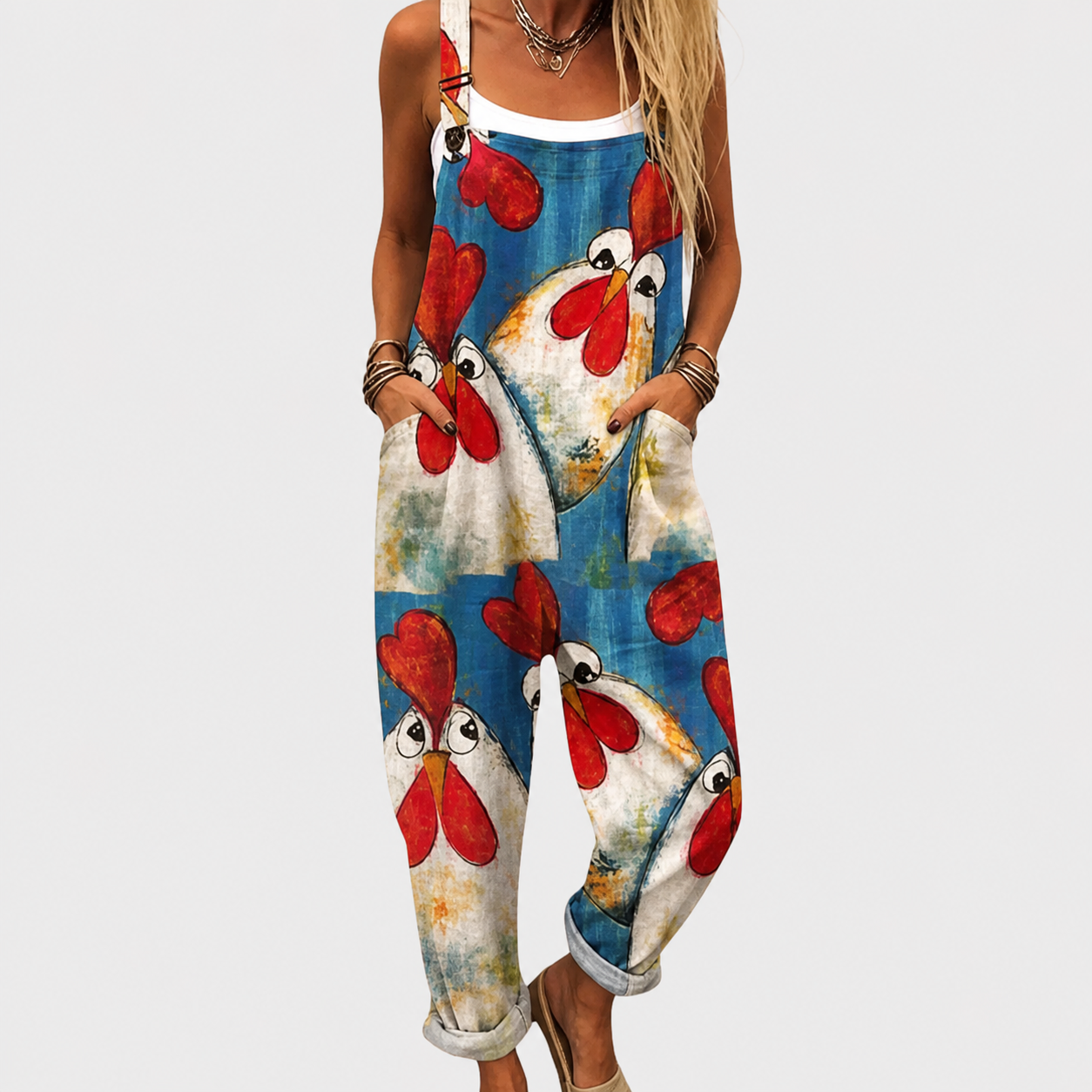 ARTIST'S POPPY DUNGAREES FOR WOMEN