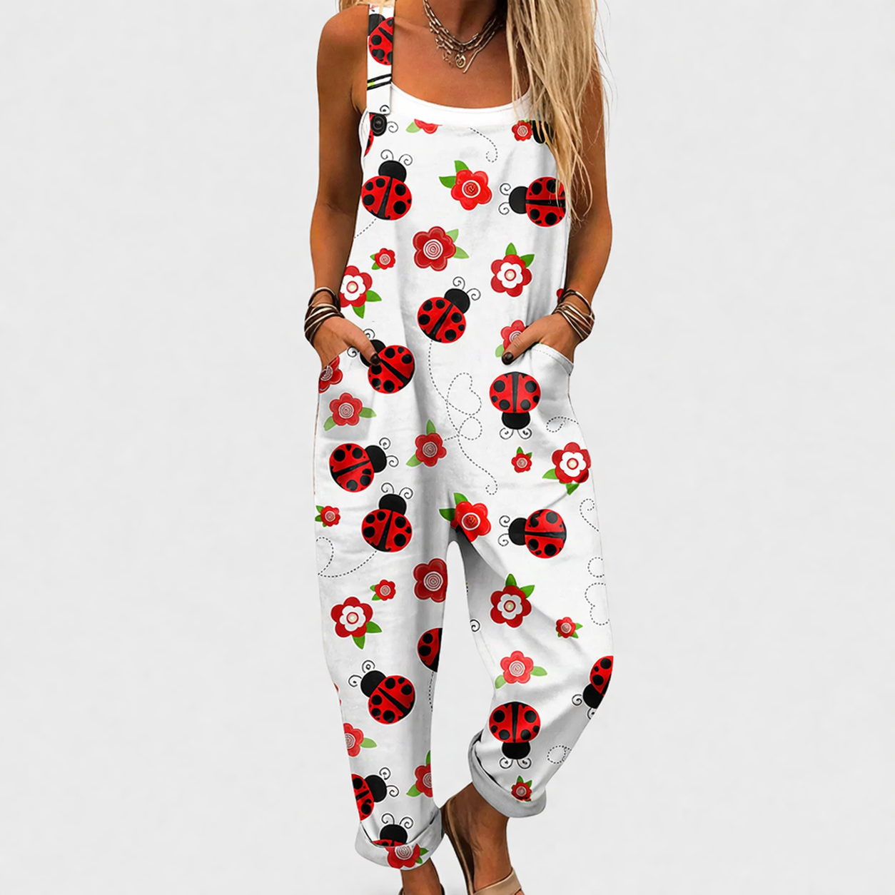 LADIES' ENCHANTED LADYBIRD DUNGAREES