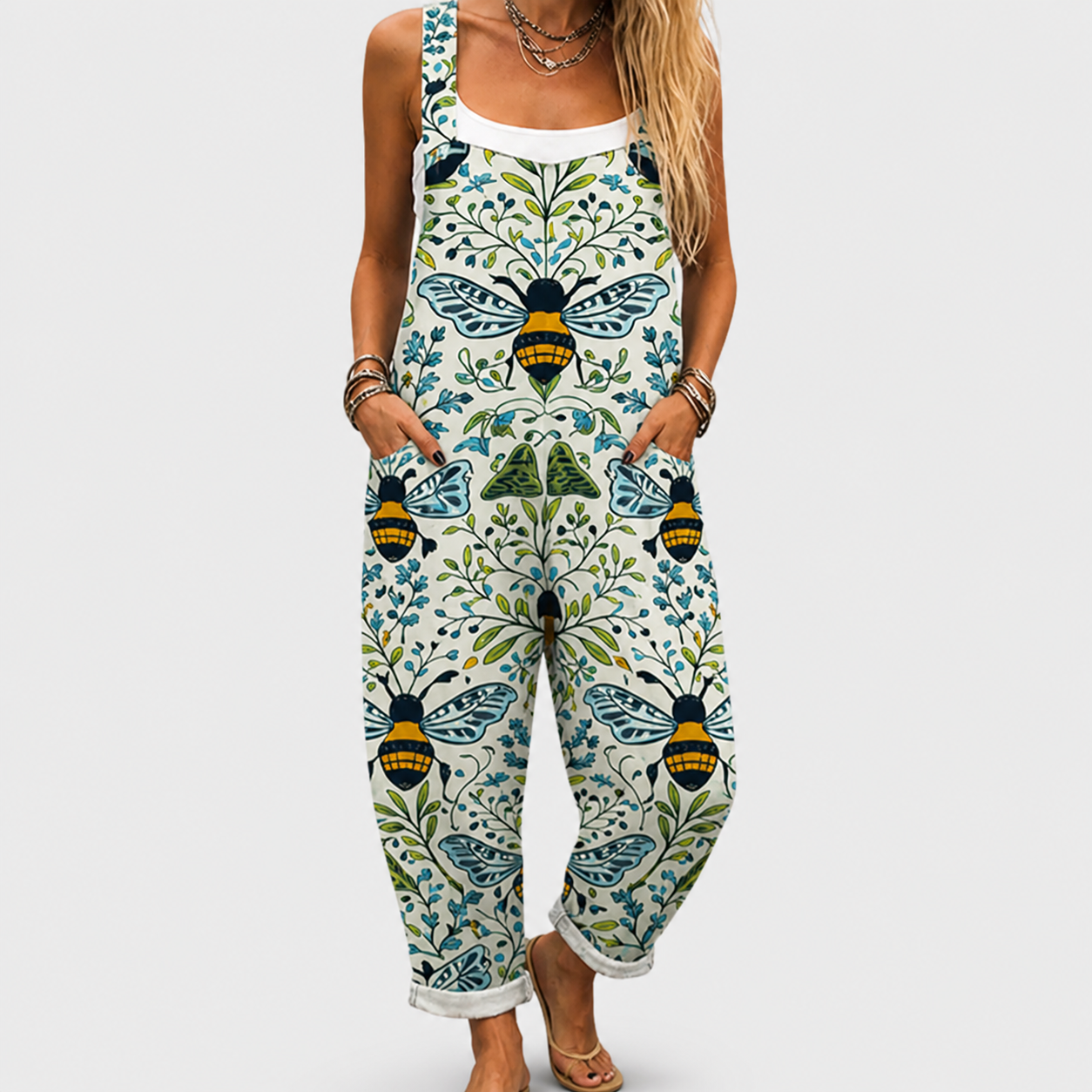 ELEGANT DRAGONFLY DUNGAREES FOR WOMEN