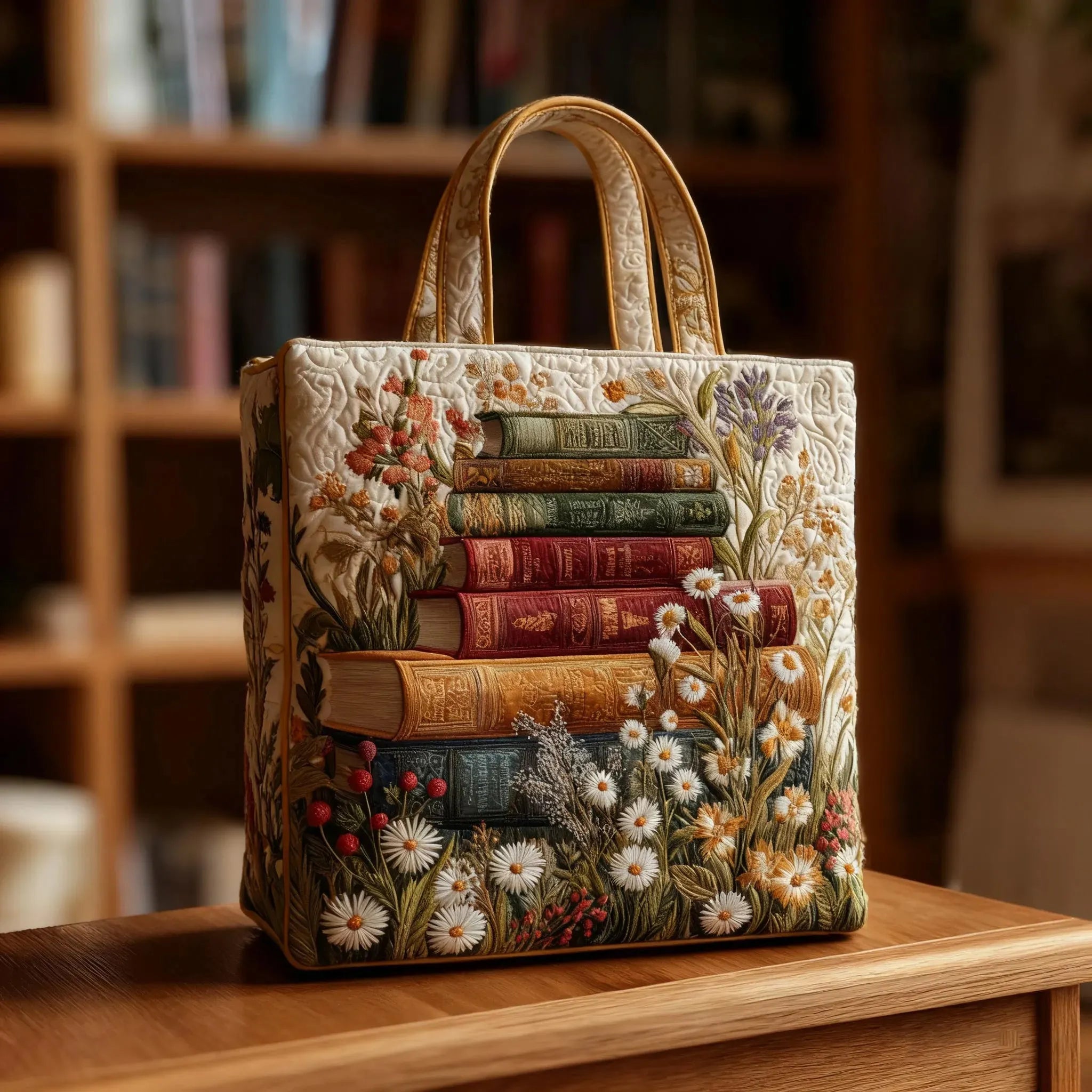 Quilted Artisan Bag - Floral Design