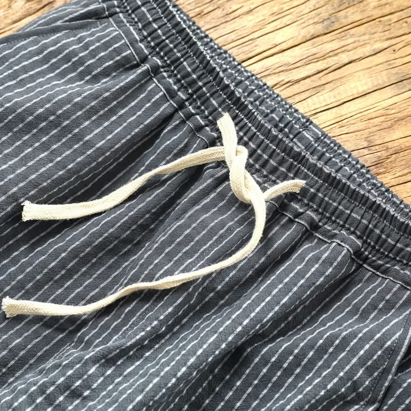 ROCCO STRIPED LINEN TROUSERS