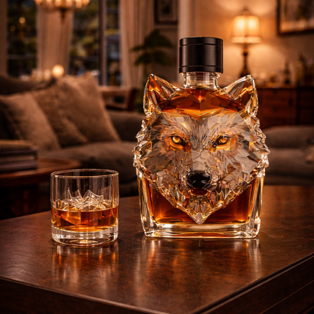 Whisky Bottle - Wolf Head Version