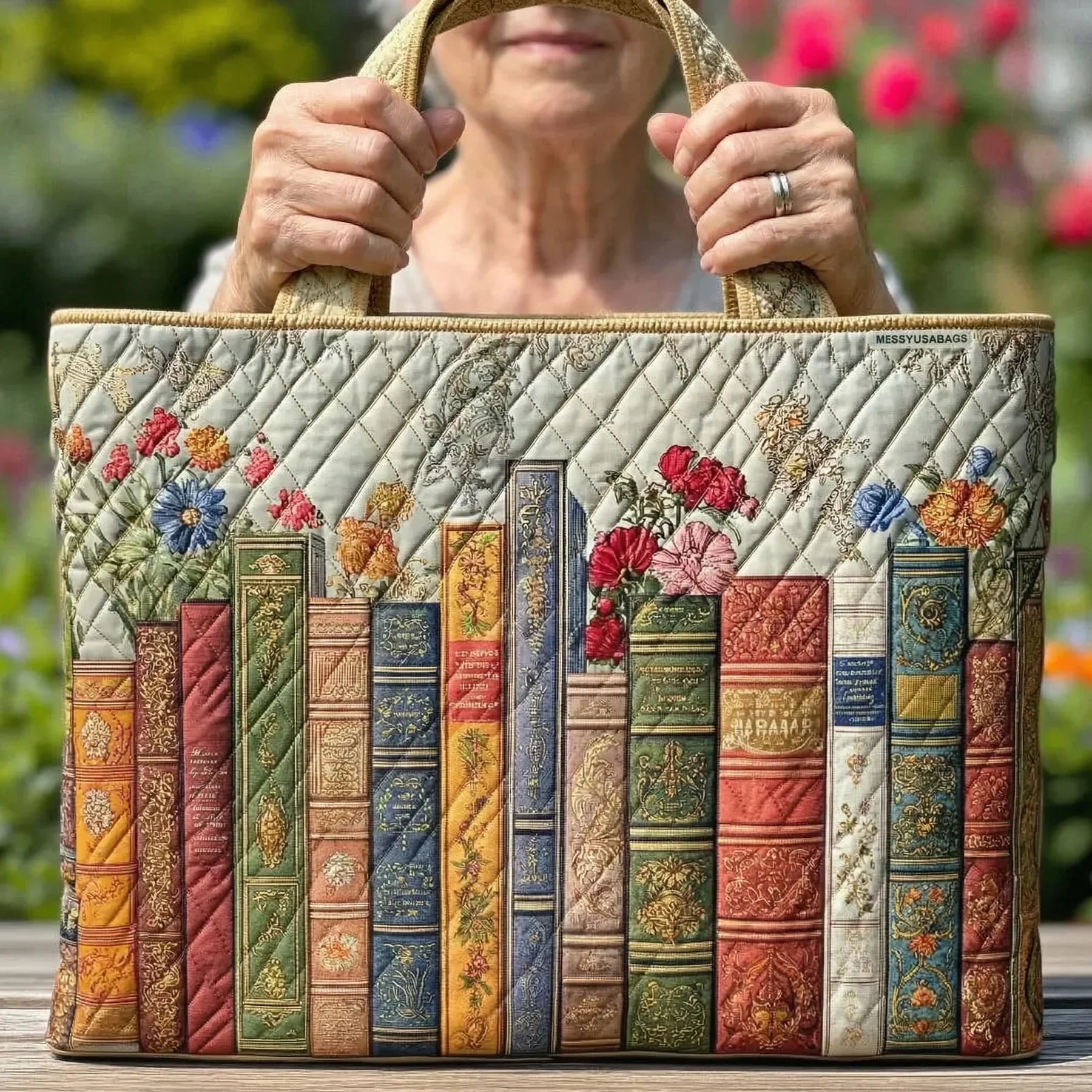 Quilted Magic Library Bag – For Book Lovers
